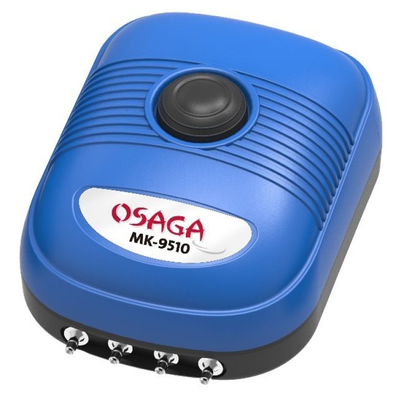 OSAGA Sauerstoffpumpe MK-9510 600 L/H Membranpumpe Stufenlos Regelbar 4  Ausgänge