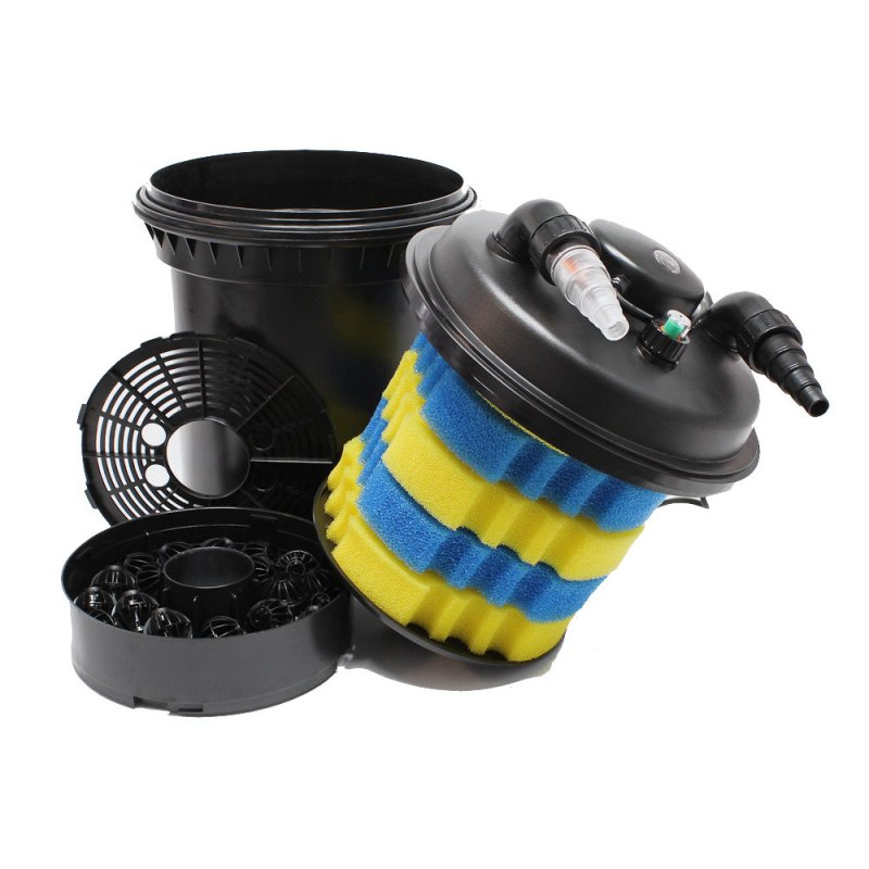 TeichDruckfilter Komplettset 12.000L mit UVC11w und Aquaf ECO8.000L