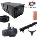 Bio-Teichfilter Set 90.000L mit Spezial UV-C  72Watt u Aquaforte M-8.500 8000L/H Pumpe