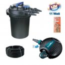 Teich Druckfilter-15.000 u. UV 11w (Rcksplbar) Filter O-4600 Pumpe als Komplettset