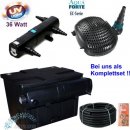 Teichfilter Komplett-Set mit UV-C 36w und Aquaforte EC-Serie Pumpe 3500 - 10.000l/h