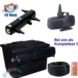 BioTeichfilter - Set 20.000L mit UV-C 18w und Teich M-Serie Pumpe 8000L/H 70Watt
