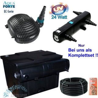 Teichfilter Komplett-Set mit UV-C 36w und Aquaforte EC-Serie Pumpe 3500 - 10.000k/h Aquaforte EC-3500 3500L/H